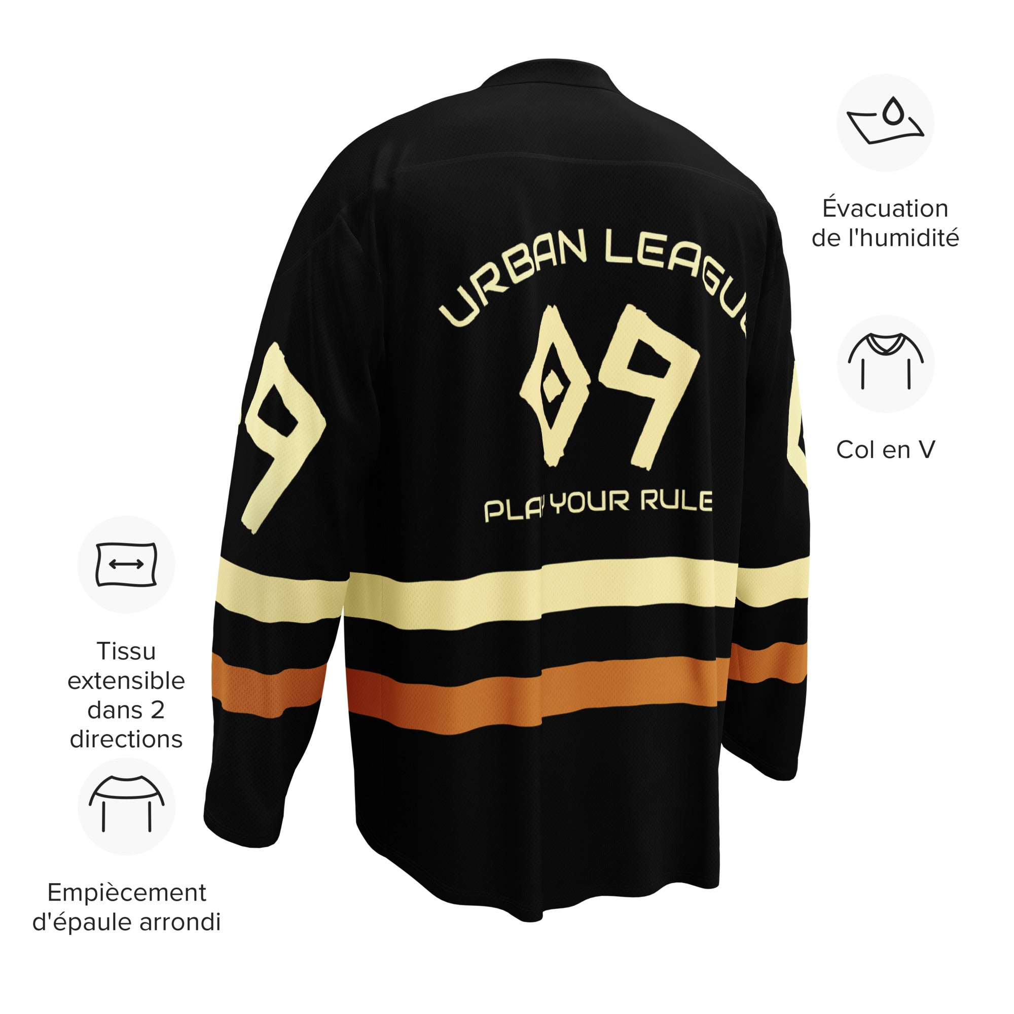 Men’s “District 09” Streetwear Hockey Jersey – Premium Recycled Polyester | Moisture-Wicking | Relaxed Fit